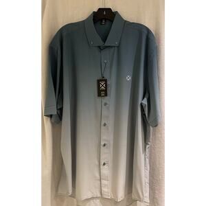 DYME LYFE MIA Hurricanes Men's Poly/Spandex S/S Polo Shirt Green Ombre 2XL NWT